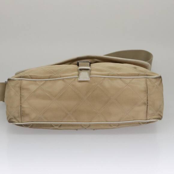 PRADA Shoulder Bag Nylon Beige Silver - Picture 5 of 16